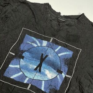 Vintage The X Files T Shirt Black‎ TV Show 90s Graphic Tee Mens No Tag Large